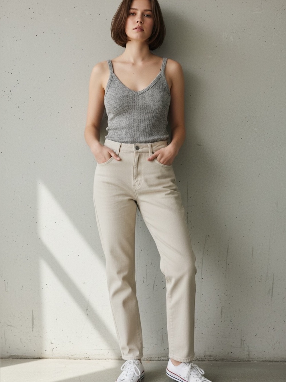 Soft &Sexy Women’s Ribbed V-Neck Tank Top - Dusty Purple